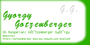 gyorgy gotzemberger business card